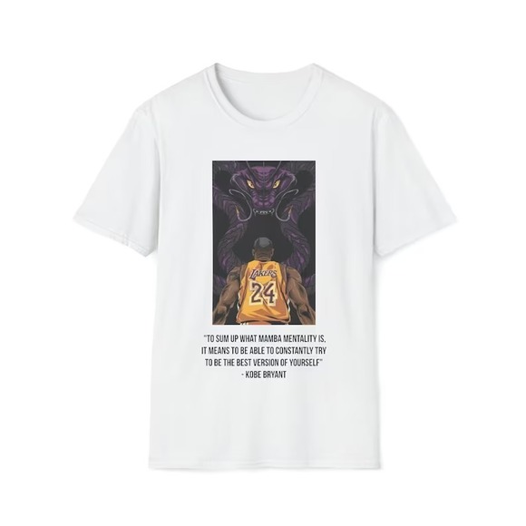 Other - T-Shirt Kobe Bryant Image And Quote - Black Mamba Mentality Tshirt